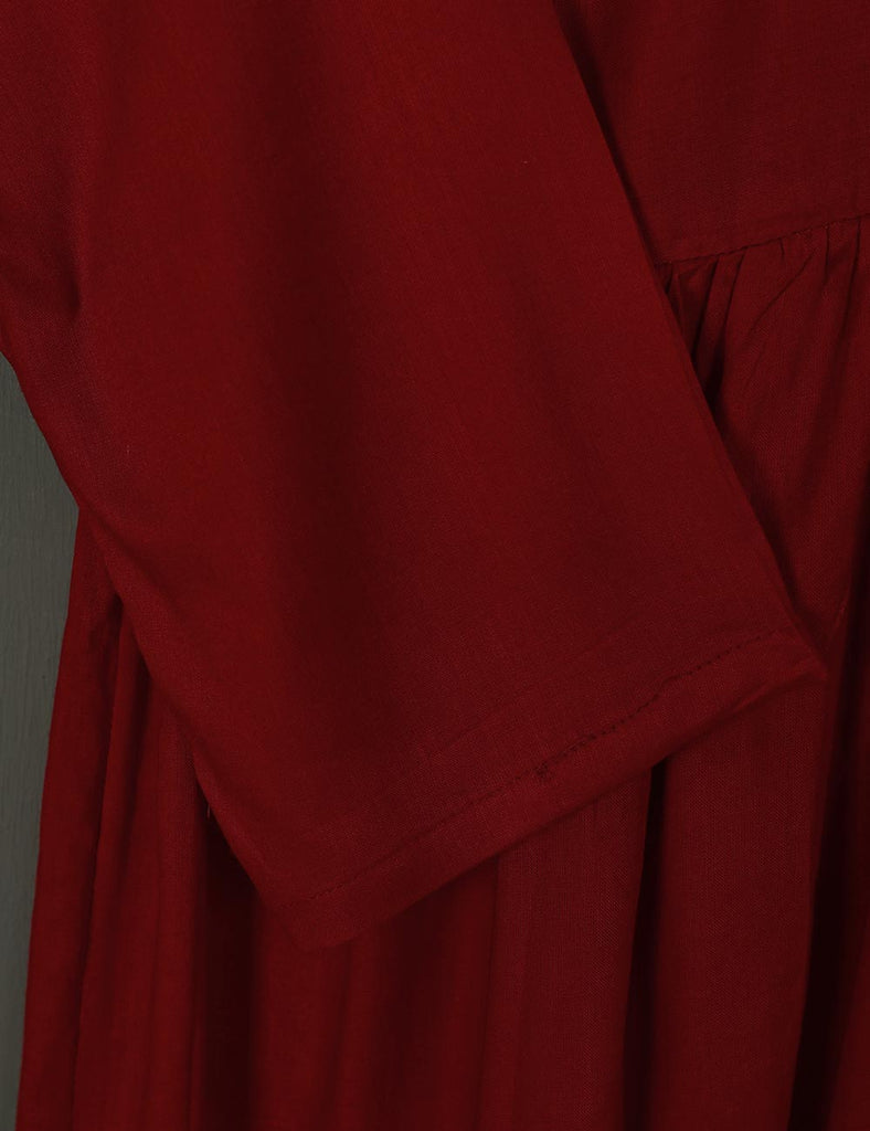 TS-164C-Red - Linen Frock