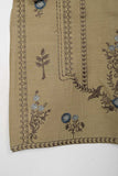 TS-227A-Khaki - Cotton Embroidered Stitched Kurti