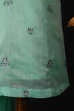 RTW-94-AquaGreen -  3Pc Stitched Paper Cotton Embroidered Dress