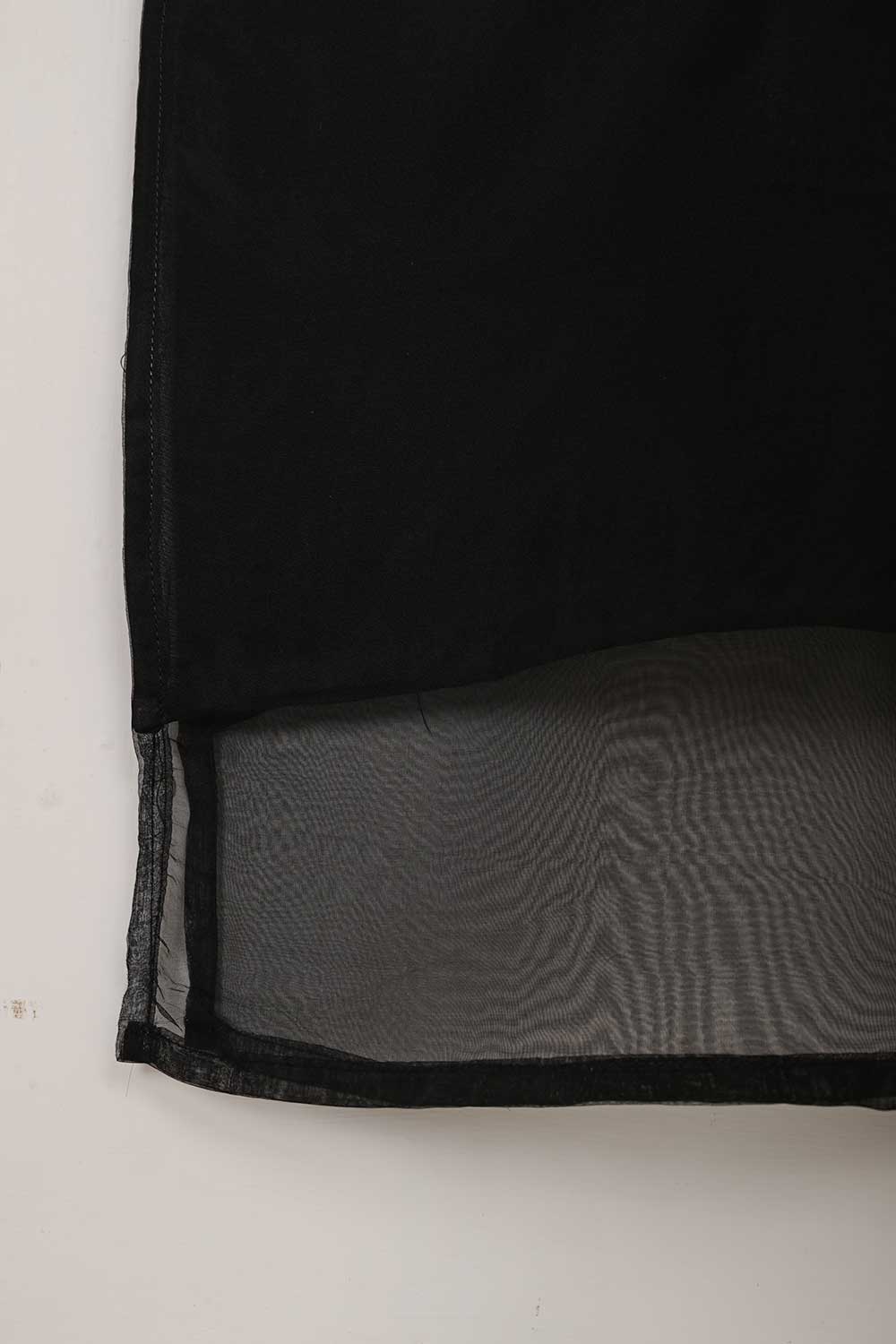 STP-012E-BLACK - 2Pc Organza With Malai Trouser