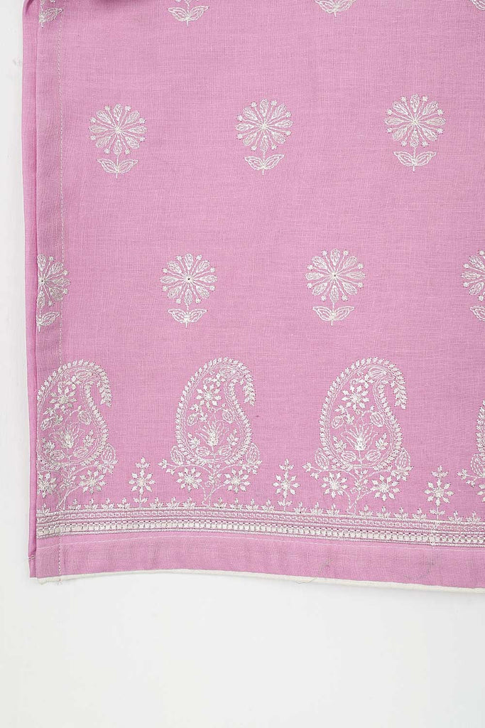 TS-230A-Pink - Cotton Embroidered Kurti
