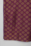 STP-081A-Purple - 2Pc Stitched Broshia Jacquard Shirt With Malai Trouser