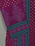 TS-138A-Purple - Folklore - Cotton Block Printed Stitched