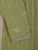 T20-002B-Green - Classic- - Cambric Embroidered Kurti