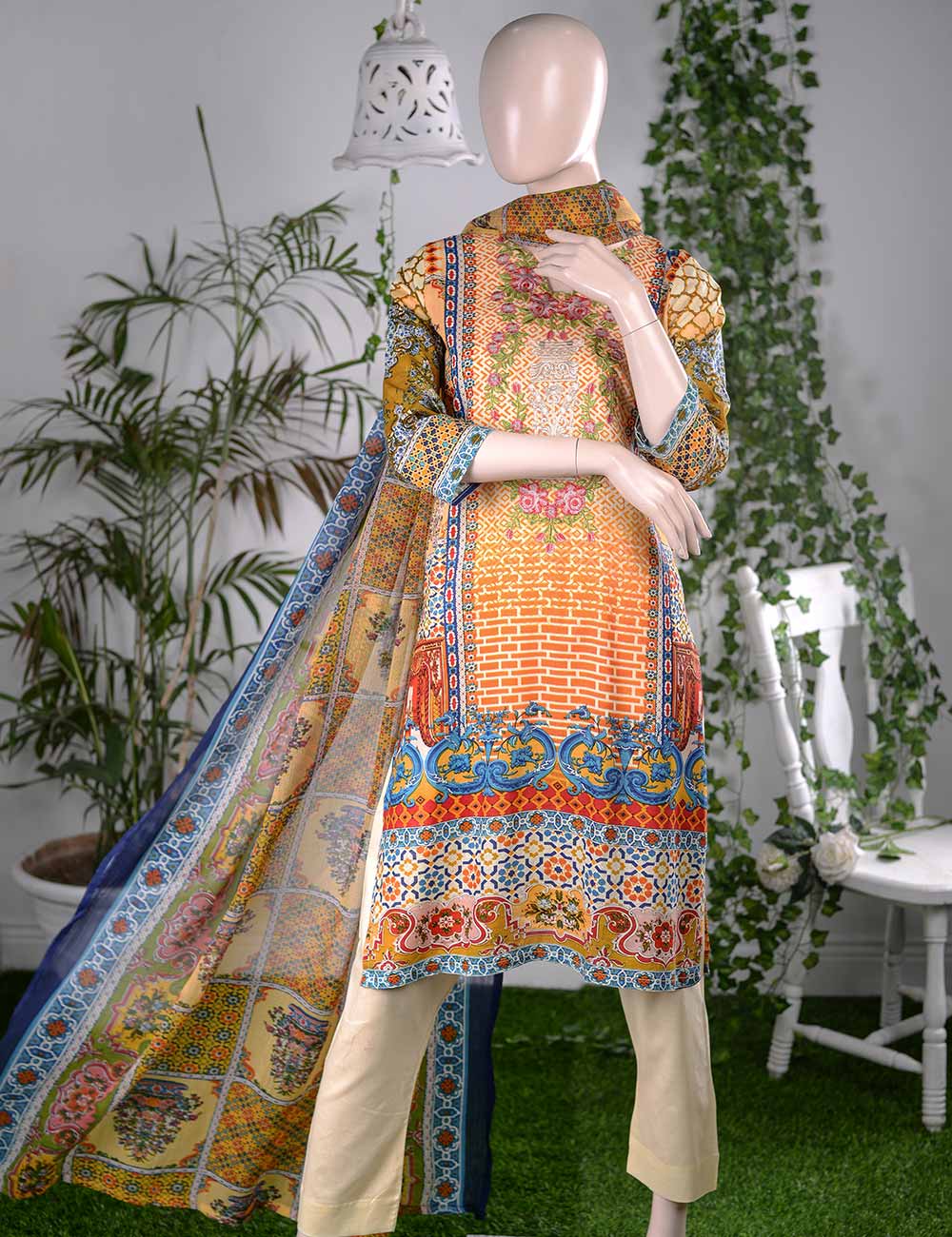 (AR-6B) Emethyst | Un-stitched Embroidered Lawn