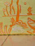 Cotton Embroidered Stitched Kurti - Midnight Lake (T20-060C-Yellow)