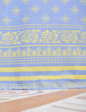 Cotton Printed Stitched Kurti Embellished With Tassels On Neckline - (TS-073A-BluishPurple)