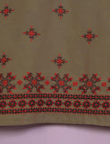 TS-110A-Khaki - Cotton Embroidered Stitched Kurti