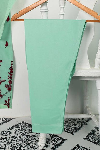 STP-080C-SeaGreen - 2Pc Organza Embroidered With Malai Trouser