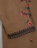 TS-198B-Brown - Cotton Embroidered Stitched Kurti