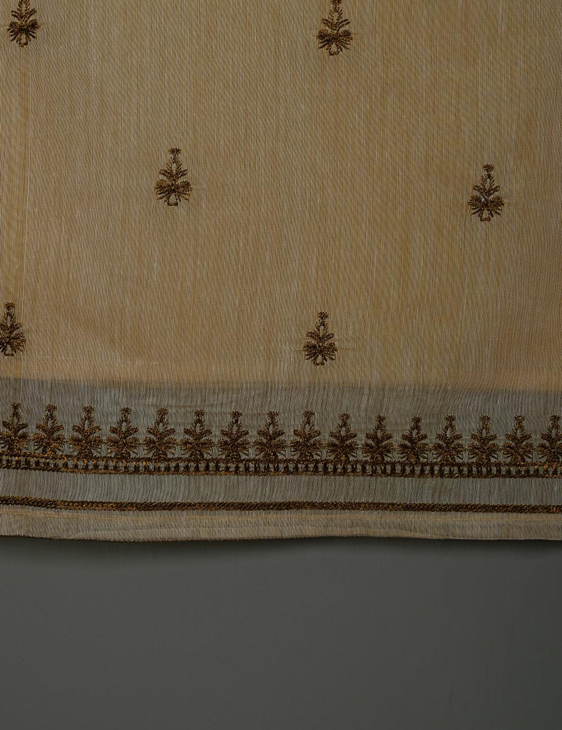 TS-171-Skin - Paper Cotton Embroidered Kurti