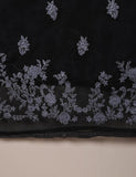 Organza Embroidered Stitched Kurti - (TS-064B-Black)