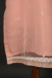 RTW-41-Peach -  3Pc Stitched Embroidered Organza Dress