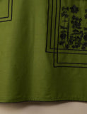 TS-036G-Dark Green - Figwort - Cotton Embroidered Stitched Kurti