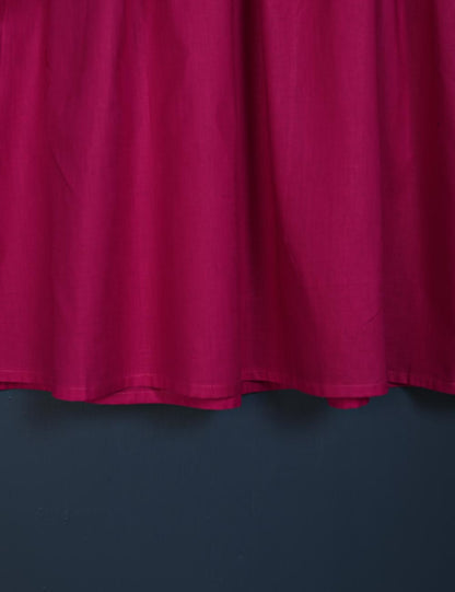 TS-157A-Fuchsia - Scarlet Love - Cotton Stitched Frock