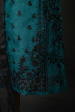 RTW-80-Turquoise -  3Pc Stitched Embroidered Organza Dress