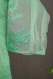 RTW-25-AquaGreen - Pearly Delight -  3 Pc Stitched Organza