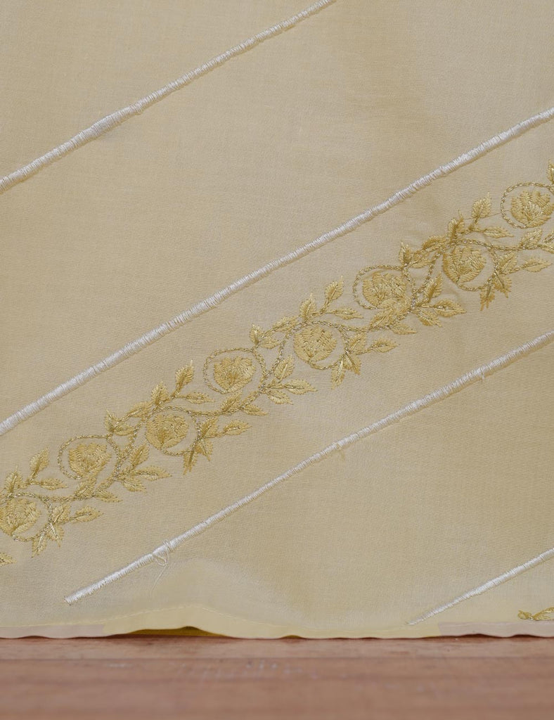 TS-043D-Cream - Abstruse Art - Cotton Embroidered Stitched Kurti