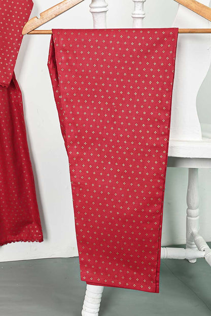 STP-106A-Red - 2PC COTTON STITCHED FROCK