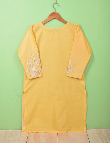 Cotton Embroidered Stitched Kurti - Sunbeam Glory (TS-029D-Yellow)