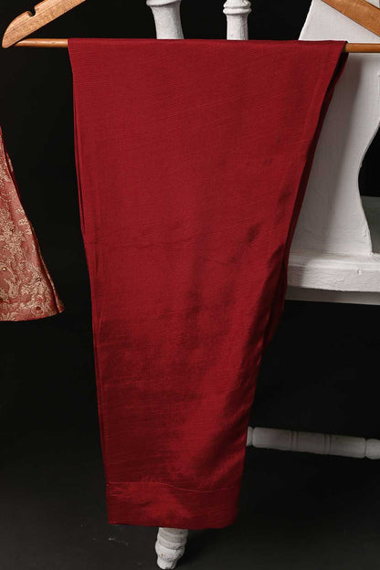 RTW-107-Red -  3Pc Stitched Organza Premium Banarsi Jacquard