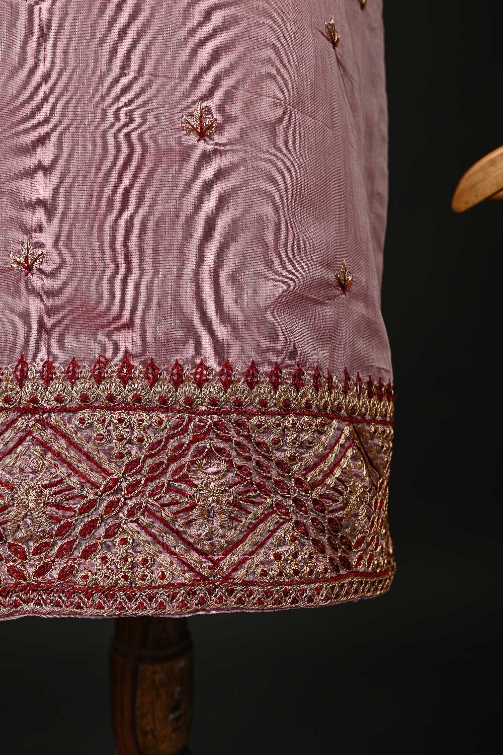 RTW-72-Pink -  3Pc Stitched Embroidered Paper Cotton Dress