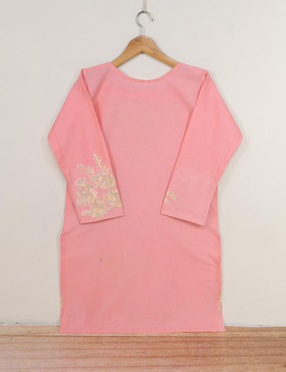 Cotton Embroidered Stitched Kurti - Sunbeam Glory (TS-029F-Pink)