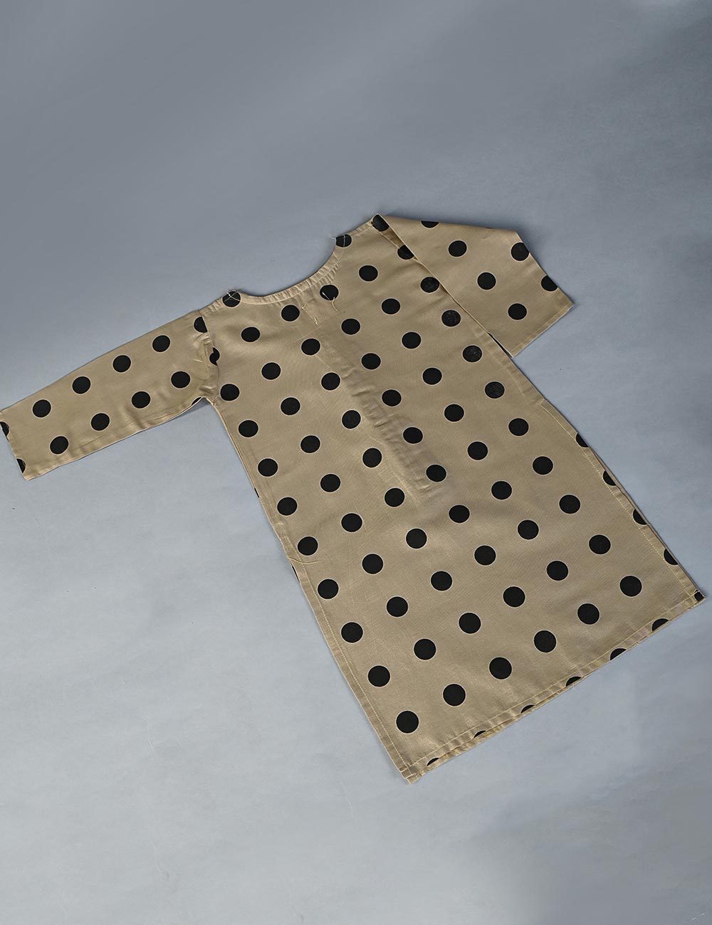 KOS-07-Khaki - Kids Stitched Kurti