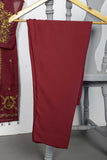 STP-082A-Maroon - 2Pc Organza Embroidered Premium Adda Work With Malai Trouser