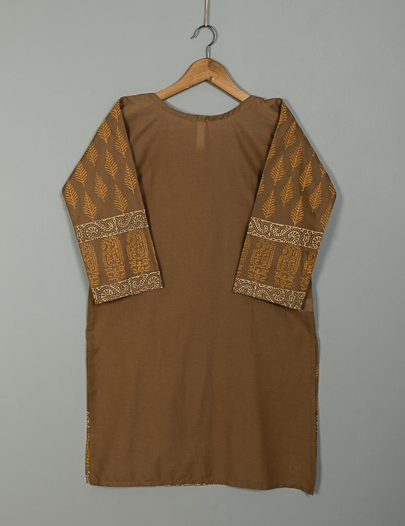 TS-140A-Brown - Cotton Block Printed Stitched