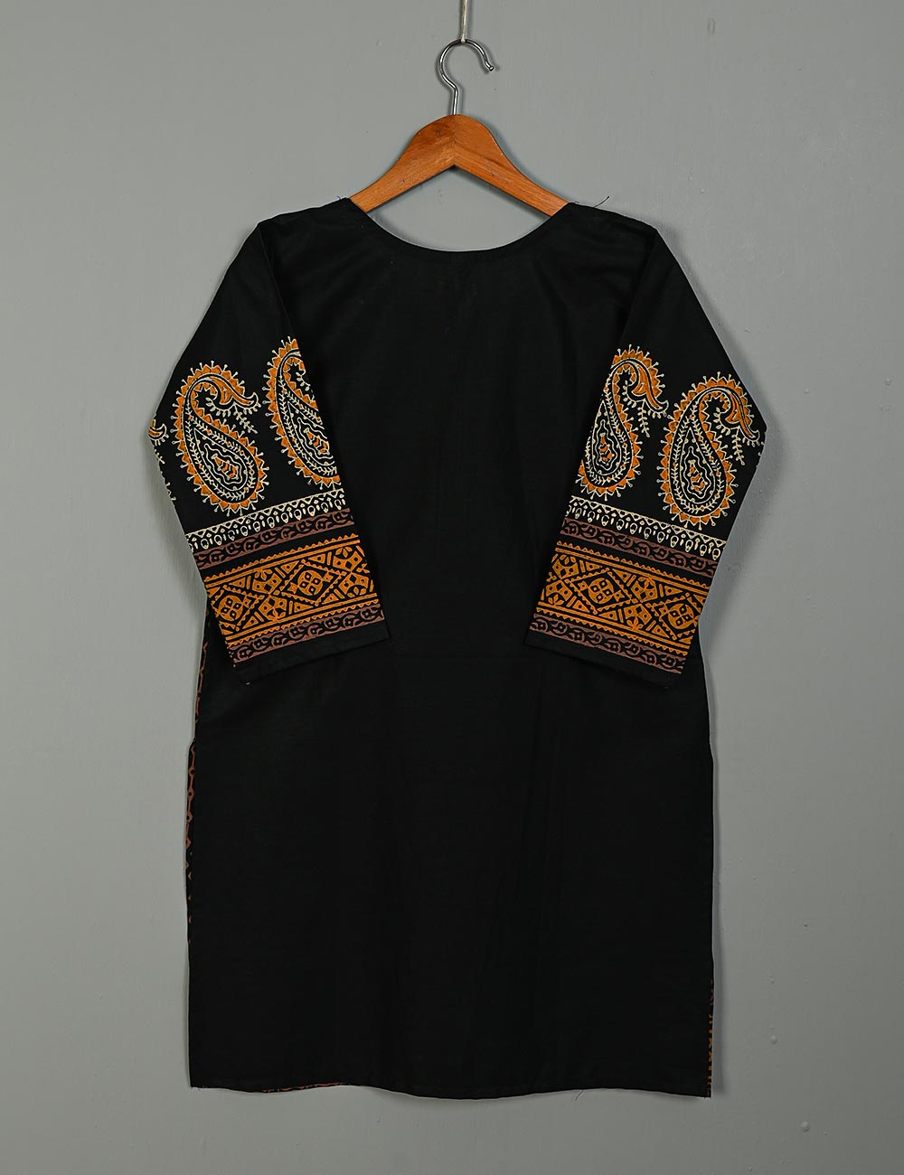 TS-139A-Black - Cotton Block Printed Stitched