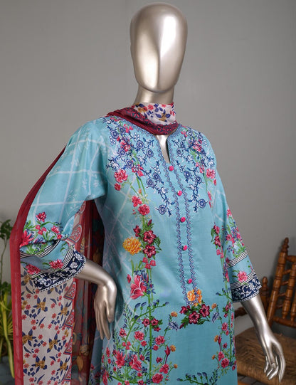 TMY-4A | Un-Stitched Embroidered Lawn Dress