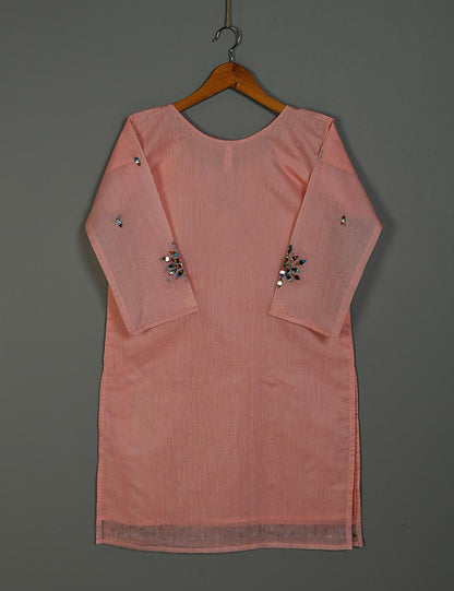 TS-165B-Pink - Paper Cotton Kurti