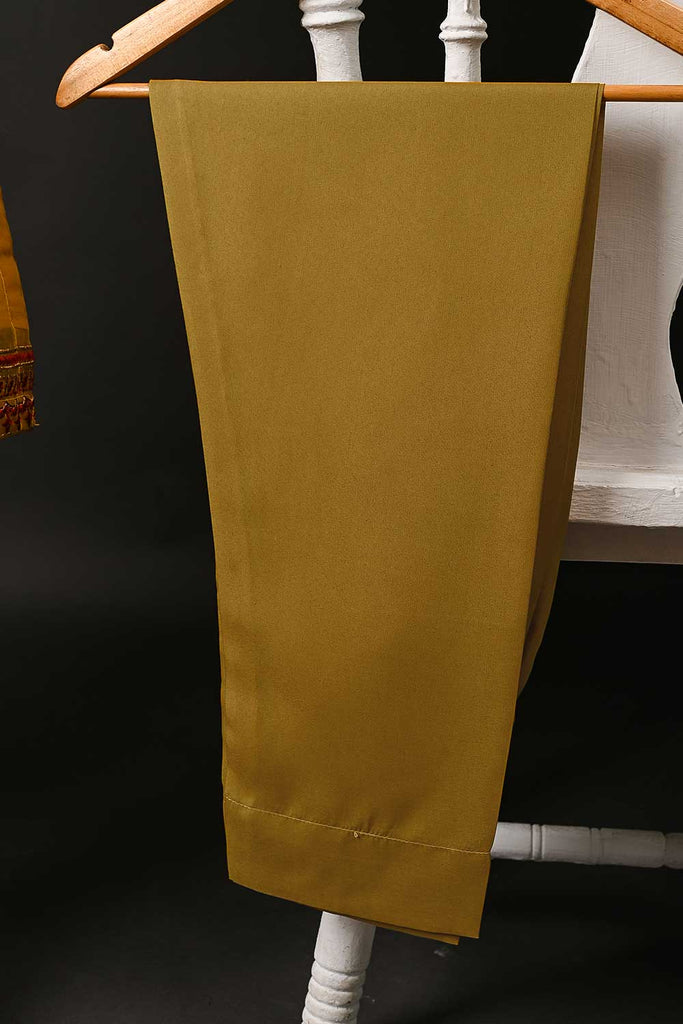 RTW-100-Mustard - 3Pc Stitched Embroidered Organza Dress