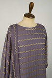 RTW-86-LightPurple -  3Pc Stitched Embroidered Chiffon Shirt