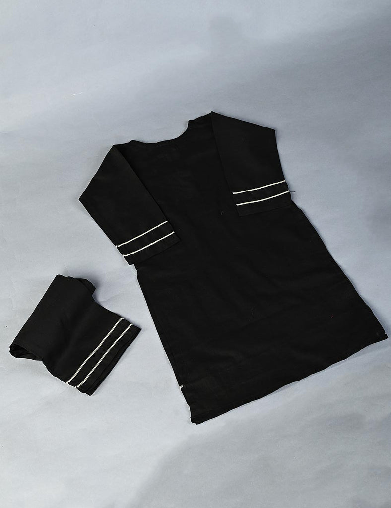 TKF-02-Black -  2Pc Cotton Dress