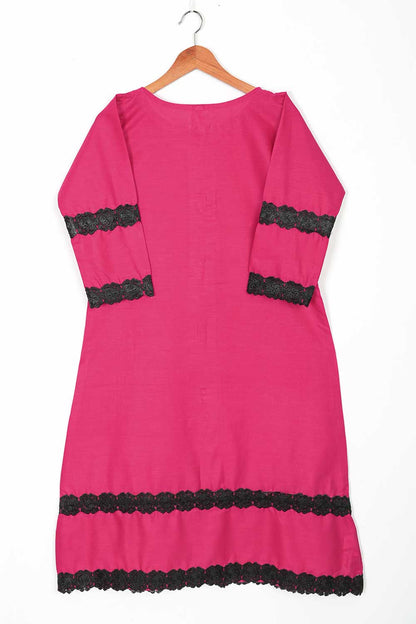 TS-229A-Fuchsia - Cotton Stitched Frock