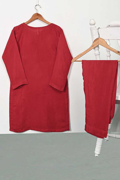 STP-107A-Red - 2PC COTTON SLUB STITCHED