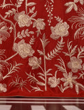 Tehwaar Winter Linen Embroidered Stitched Kurti - Aurora (TW-08B-Red)
