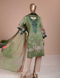 3 Pc Unstitched Lawn Embroidered Dress with Chiffon Dupatta - Blissful Affair (EC-4A)
