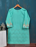 Cotton Embroidered Kurti - Beach waves (T20-027-SkyBlue)