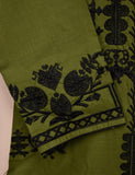Cotton Embroidered Stitched Kurti - Blithe (T20-059B-Moss)