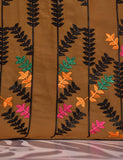 Cotton Embroidered Stitched Kurti - Bright Foliage (TS-026B-Brown)