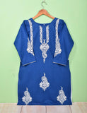 Cotton Embroidered Stitched Kurti - Camellia (TS-031D-Blue)