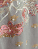 Khaddi Cotton Embroidered Kurti - Dreamy Dryad (TIE-02-Light Gray)