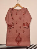 Cotton Embroidered Stitched Kurti - Elegant Hibiscus (T20-061A-Blush)