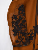 Chiffon Embroidered Stitched Kurti - Erica (TIE-09B-Rust)