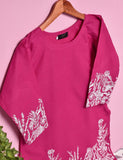 Cotton Embroidered Stitched Kurti - Exotic Forest (TS-025B-Fuchsia)