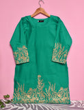 Cotton Embroidered Stitched Kurti - Exotic Forest (TS-025C-SeaGreen)