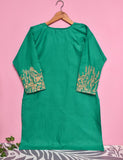 Cotton Embroidered Stitched Kurti - Exotic Forest (TS-025C-SeaGreen)